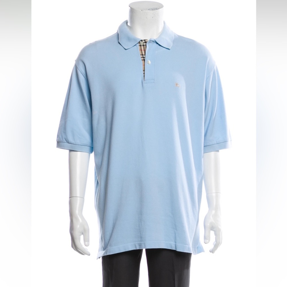 Blue Burberry London Polo Shirt
Embroidered Accent
Size Large